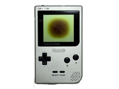 液晶が少し焼けてるゲームボーイ画像