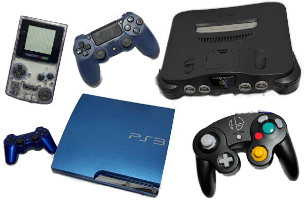 ゲーム機が並んでる画像